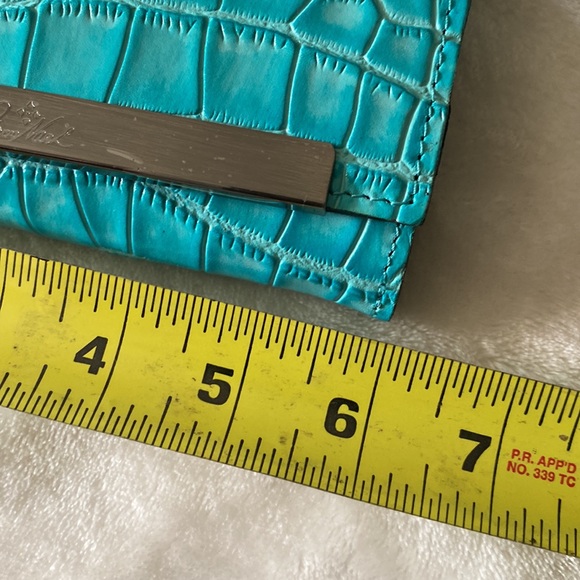 PATRICIA NASH  Cametti Croco Embossed Aqua Wallet - Picture 12 of 13